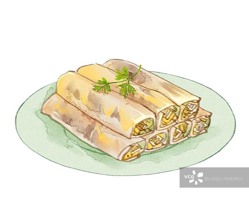 写实春卷图片素材