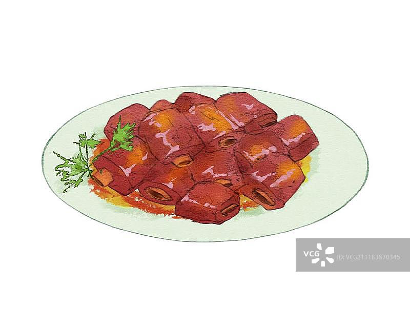 写实糖醋排骨图片素材