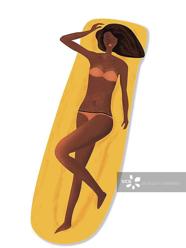 日光浴图片素材