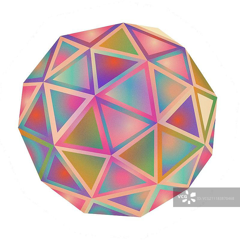 彩色多面体图片素材
