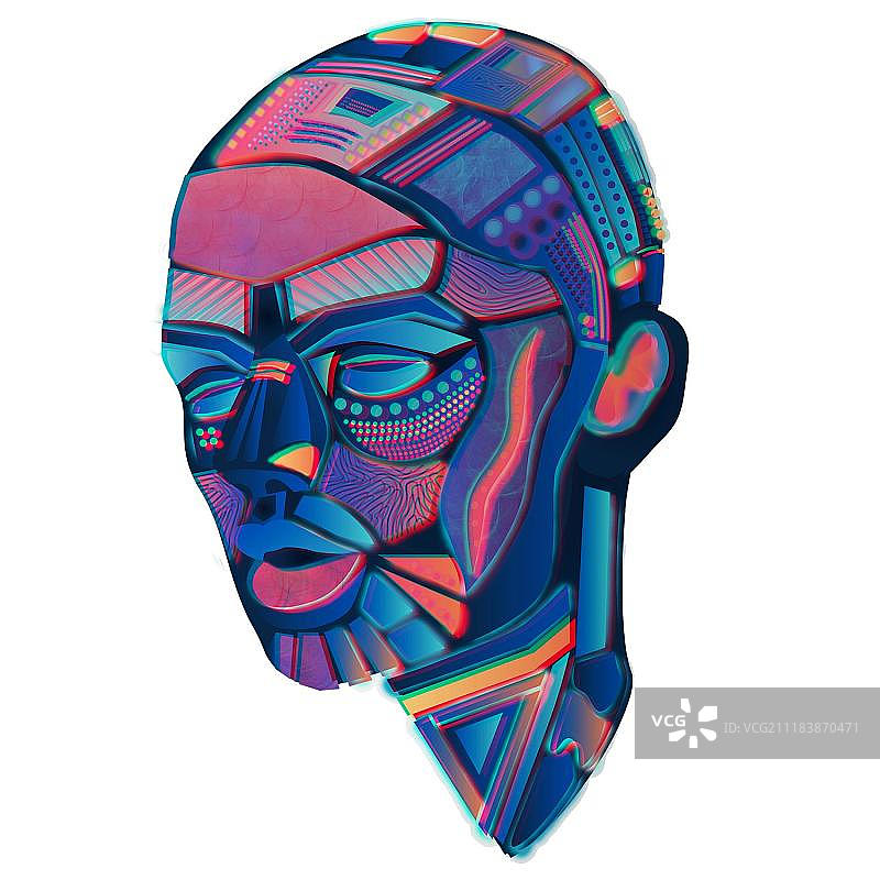 机器人头部图片素材
