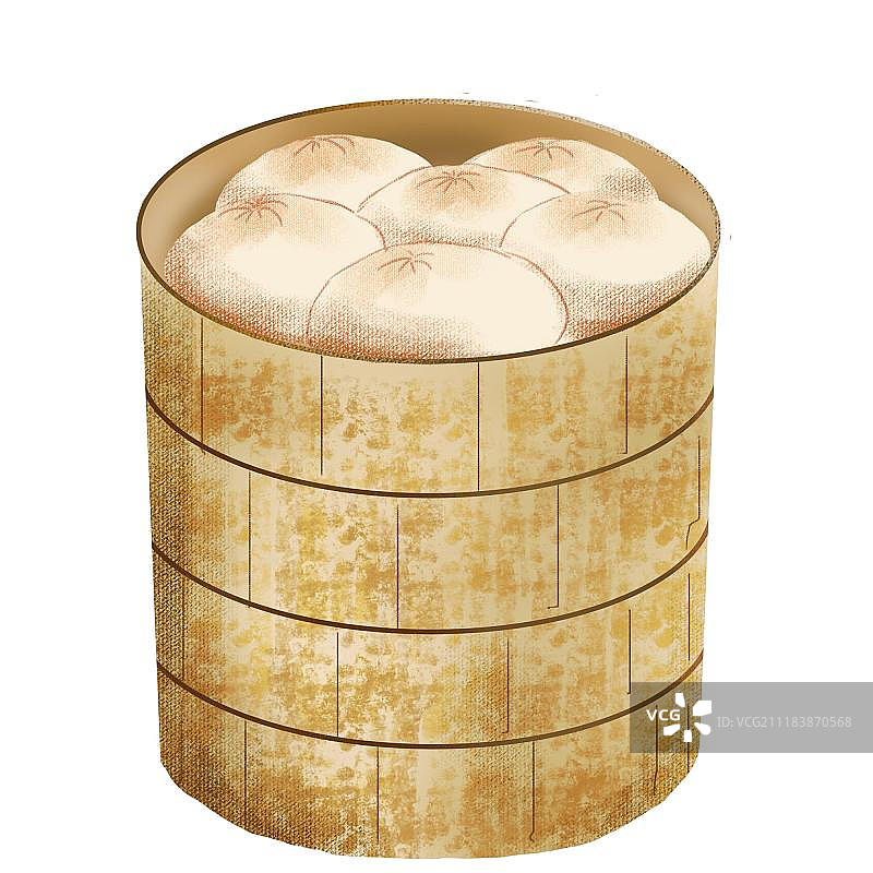 竹子蒸笼蒸包子图片素材