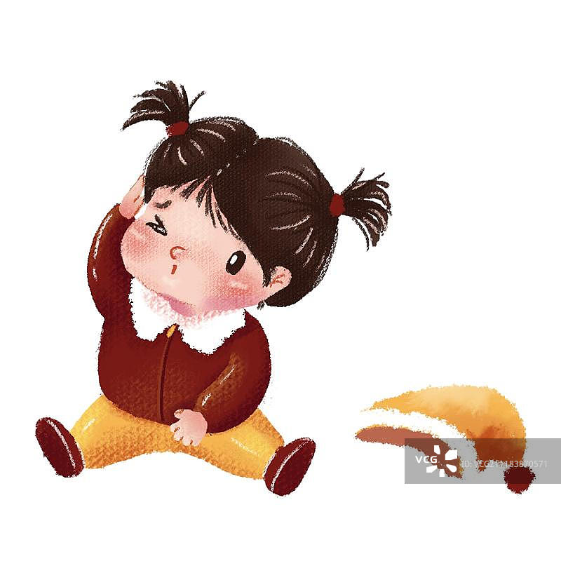 穿棉衣的女孩图片素材