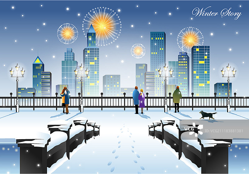 冬季概念矢量图图片素材