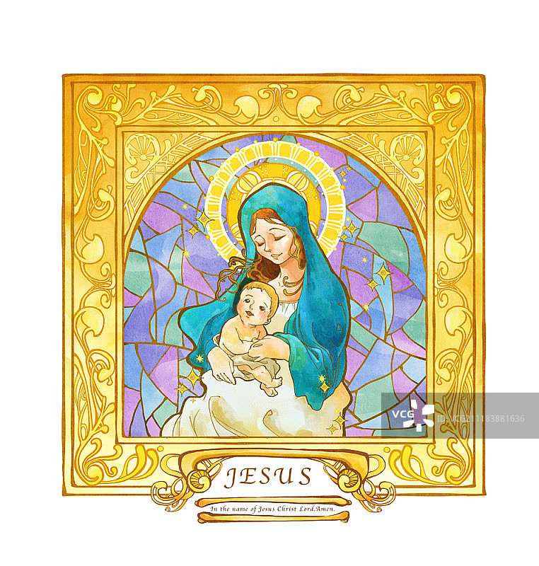 基督教和耶稣主题插画图片素材