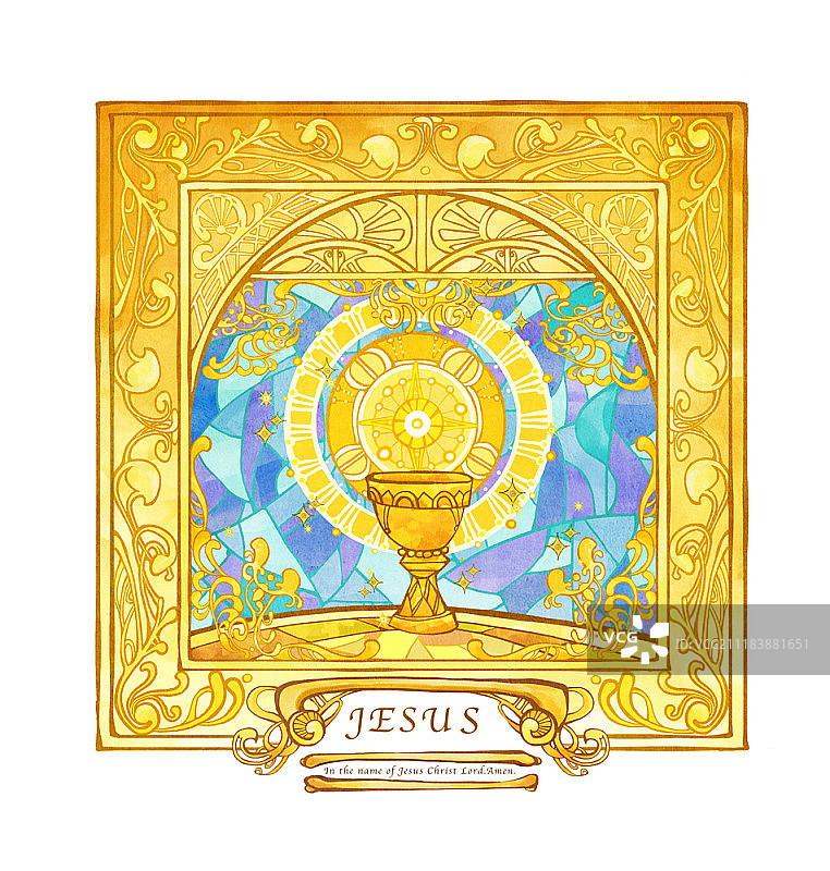 基督教和耶稣主题插画图片素材