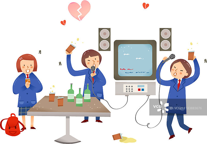 校园生活概念矢量插画图片素材