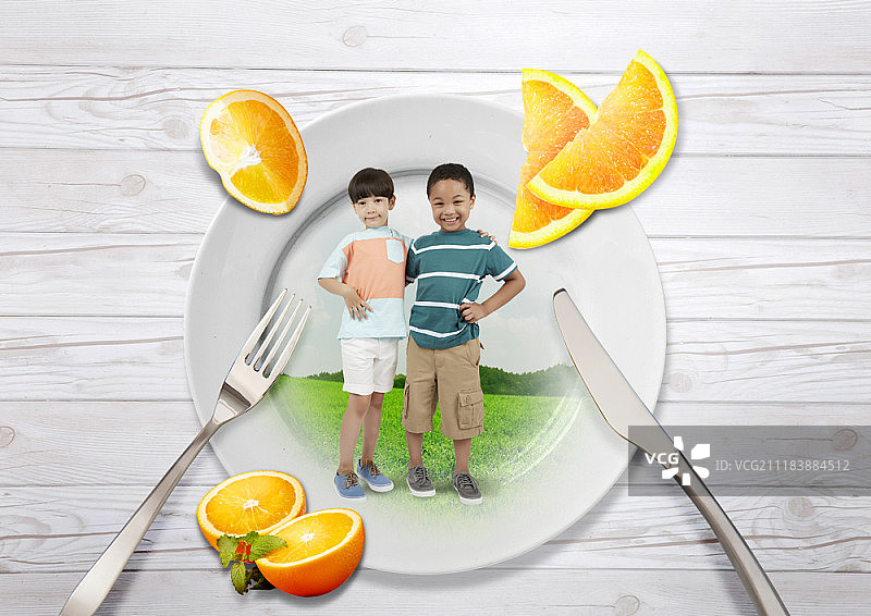 健康膳食理念数字合成图像图片素材