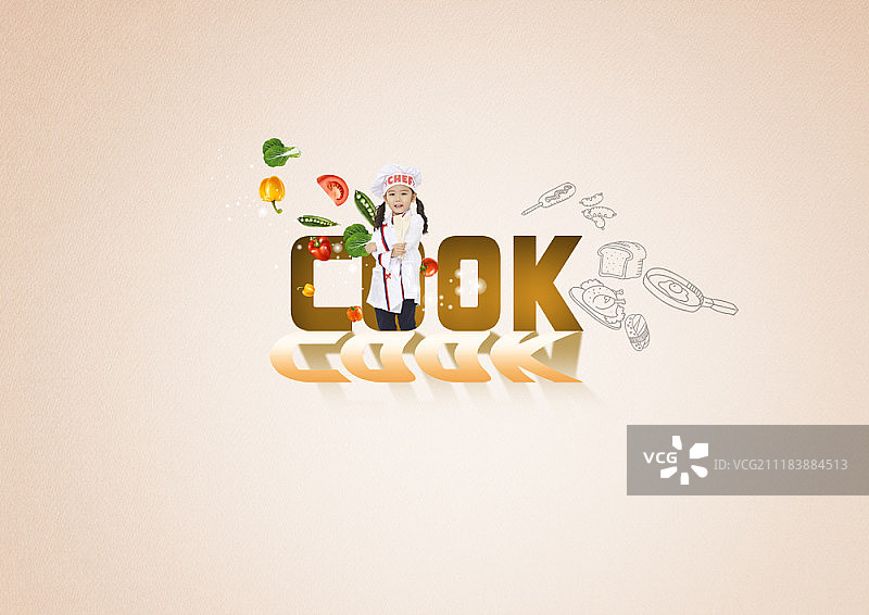 厨师概念数字合成图像图片素材