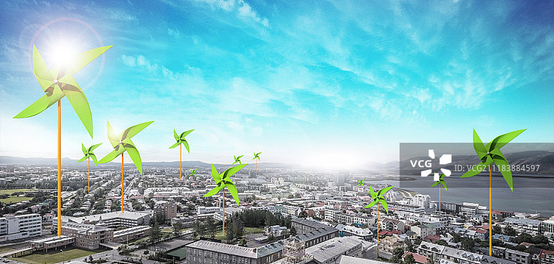 生态城市概念数字合成图像图片素材