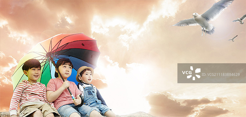 儿童数字合成图像图片素材