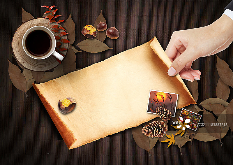 秋季概念合成图像（带留白）图片素材