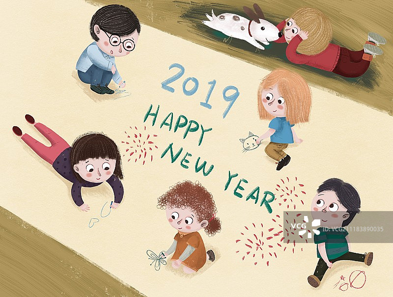 2019新年蓝图图片素材