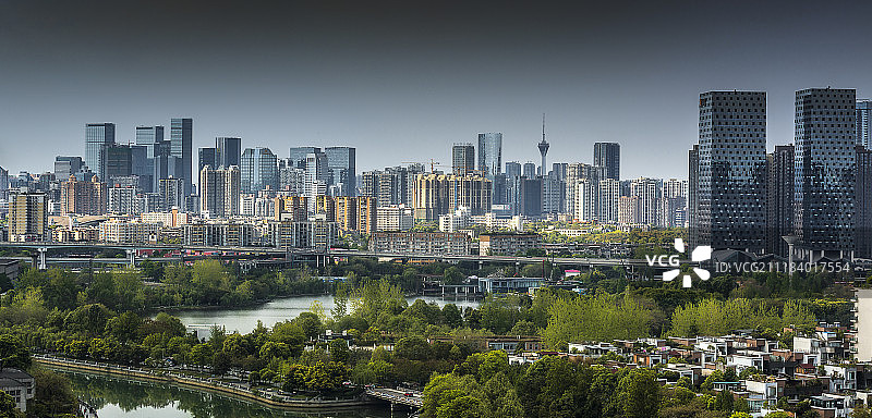 成都城市天际线图片素材
