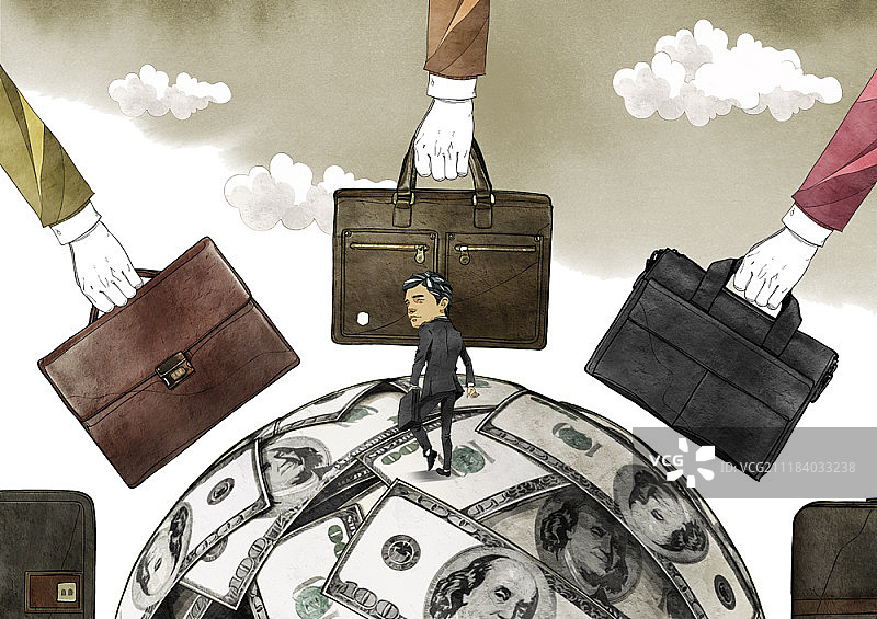 世界经济概念插画图片素材