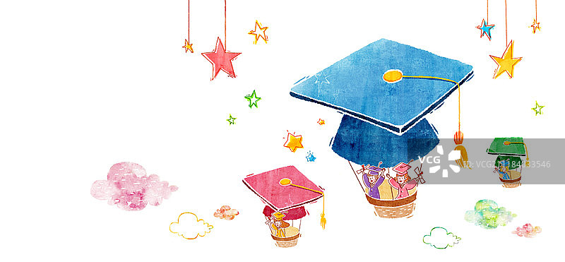 学校与毕业主题插画图片素材