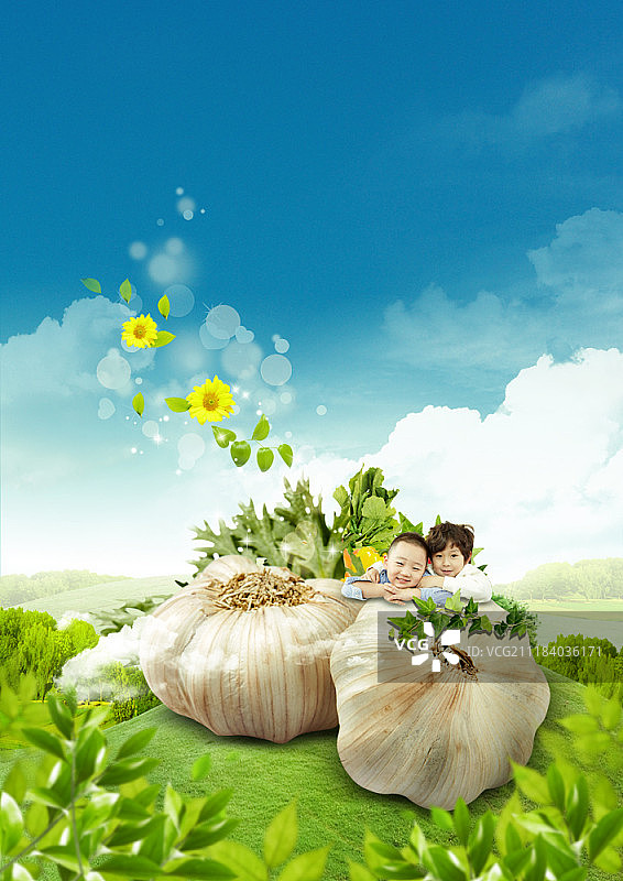 有机食品概念数字合成图像图片素材