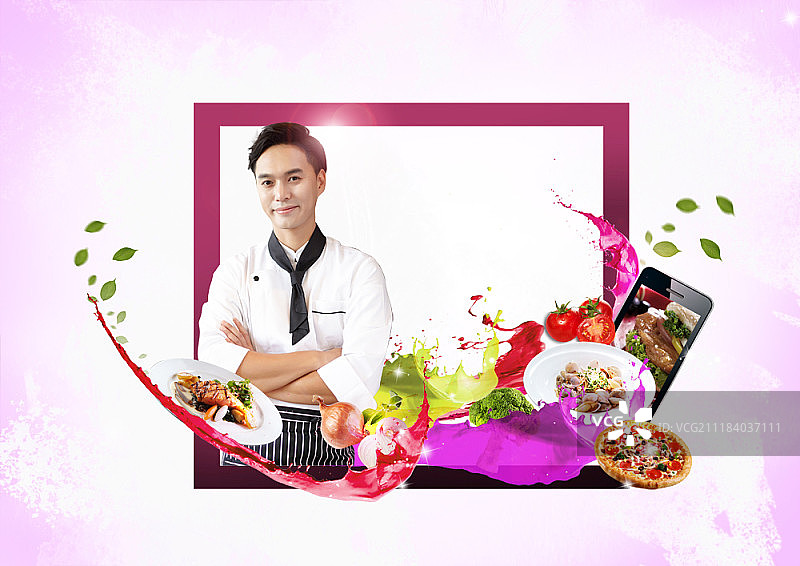 厨师概念数字合成图像图片素材