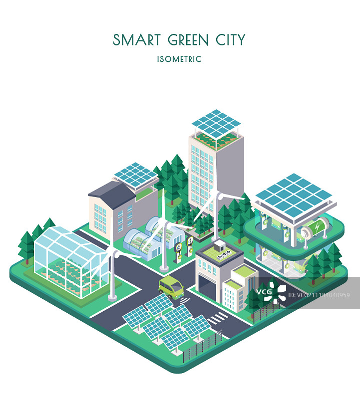 智慧绿色城市图片素材