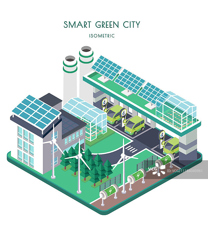 智慧绿色城市图片素材