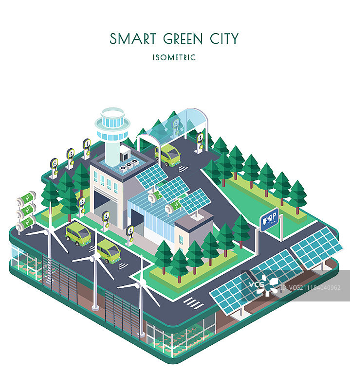 智慧绿色城市图片素材