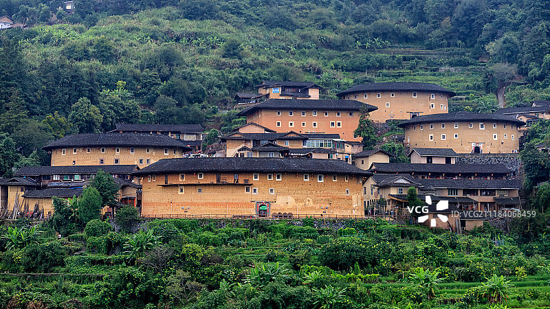 清晨的田螺坑图片素材