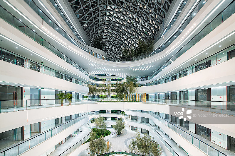 河南SOHO区现代建筑内部高清图图片素材