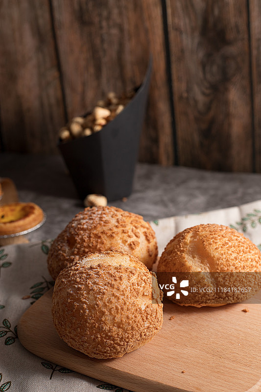 流心泡芙图片素材