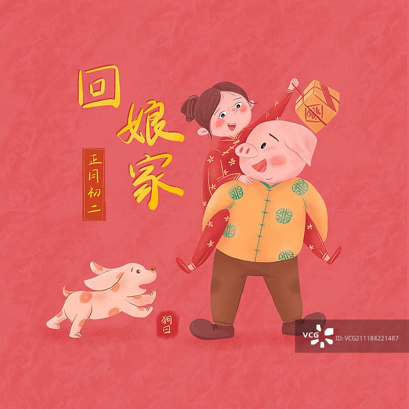 正月初二回娘家图片素材