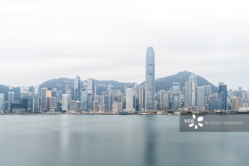 香港维多利亚港全景图图片素材