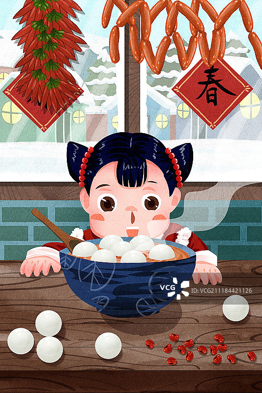 中国风农村元宵节系列图片素材