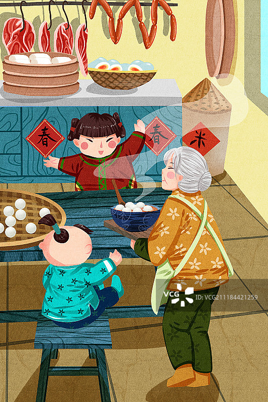 中国风农村元宵节系列图片素材