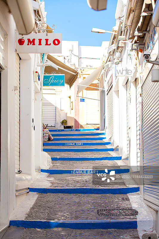 希腊圣托里尼菲拉图片素材