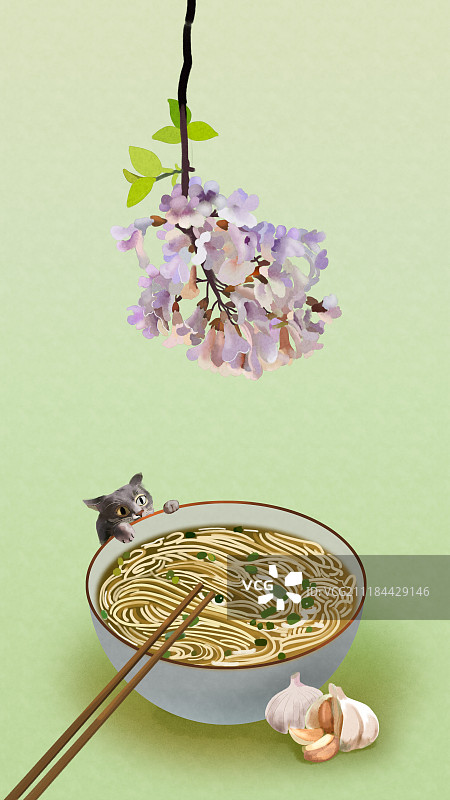 二十四节气夏至之凉面图片素材