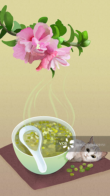 二十四节气小暑之绿豆粥图片素材