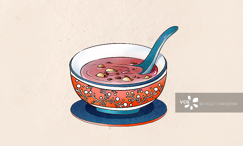 腊八粥插画图片素材