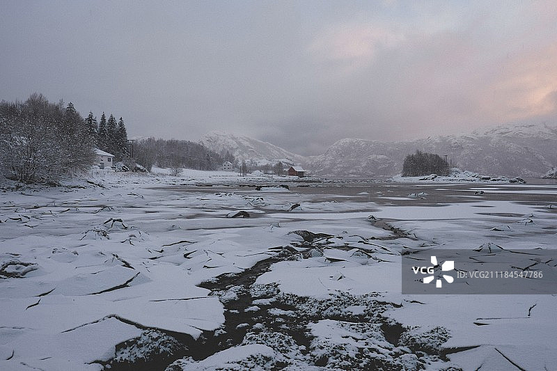 冰冻的峡湾图片素材