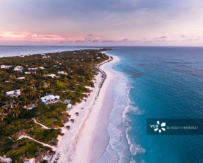 粉色海滩图片素材