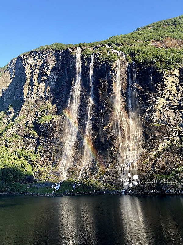 盖朗厄尔七姐妹瀑布图片素材