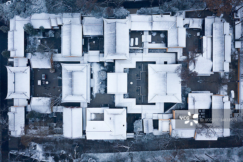 俯瞰灵谷寺图片素材