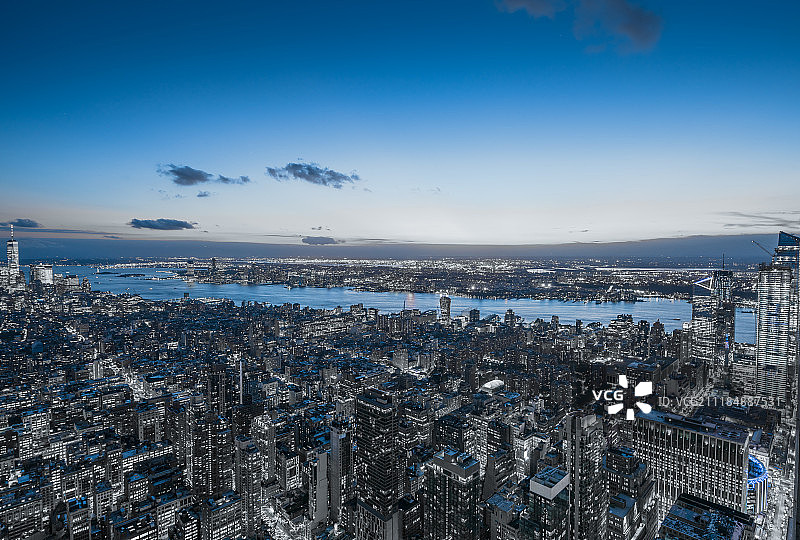 纽约城市天际线夜景图片素材
