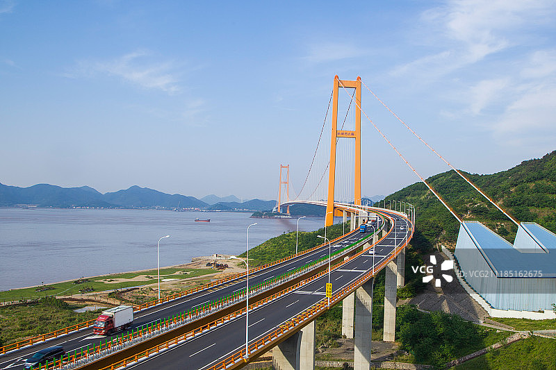 浙江省舟山西堠门跨海大桥图片素材