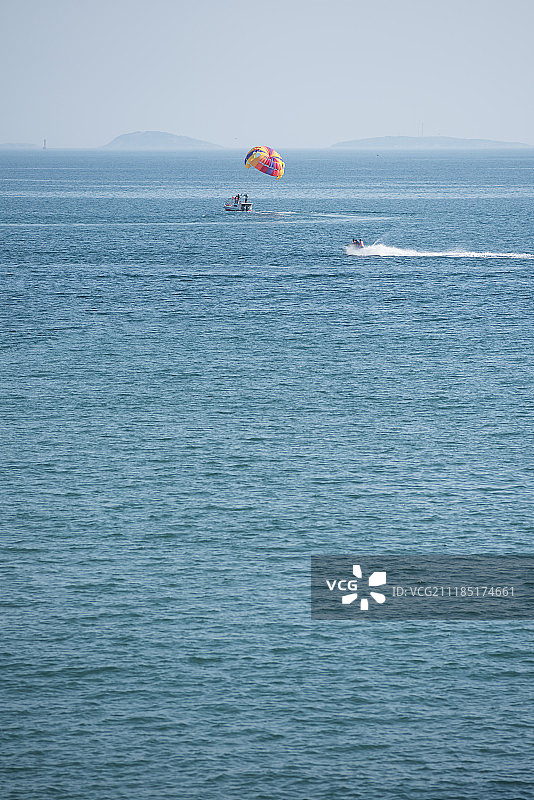 青岛夏天纯净的海图片素材