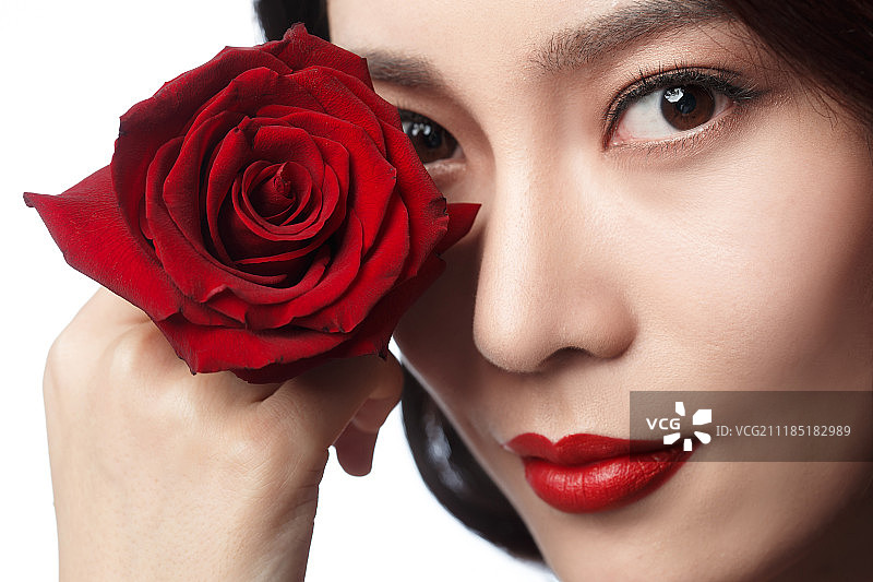 美女妆面肖像图片素材