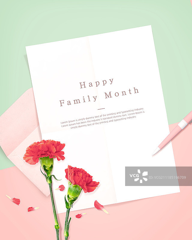 五月，家庭月，康乃馨图片素材