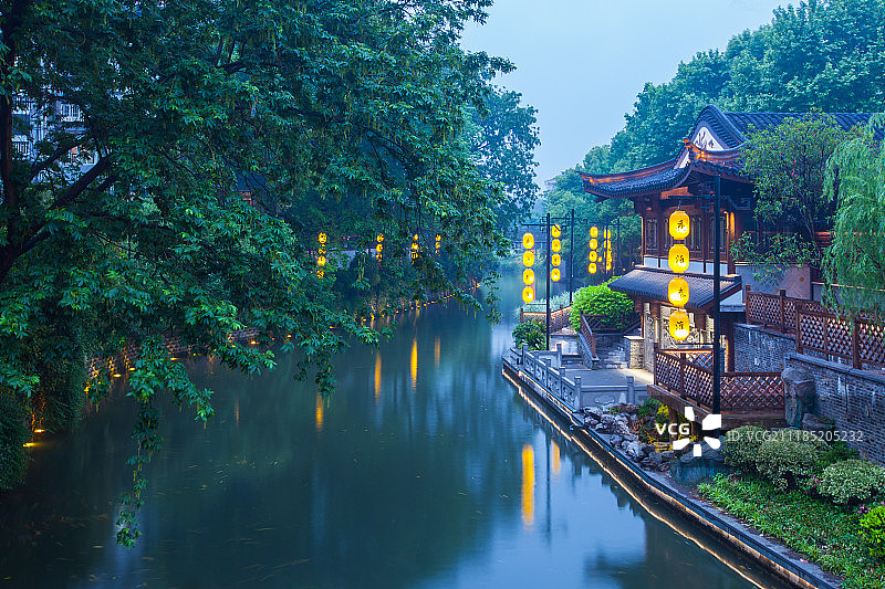 南京夫子庙秦淮河风光图片素材