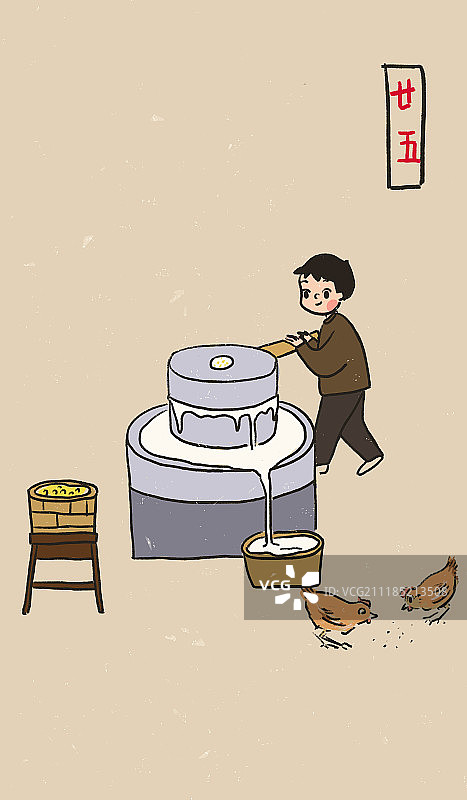 年俗系列二十五磨豆腐图片素材