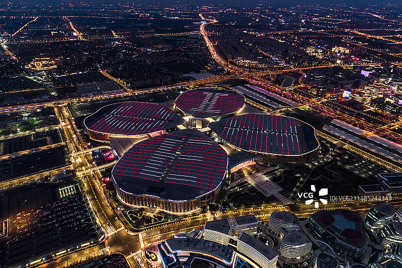 航拍国家会展中心图片素材