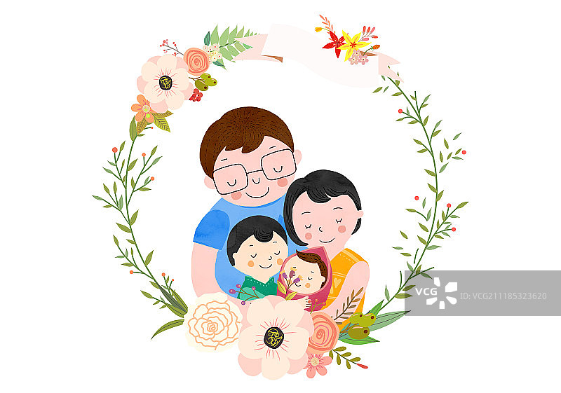 家庭，妈妈，爸爸，孩子，人们图片素材