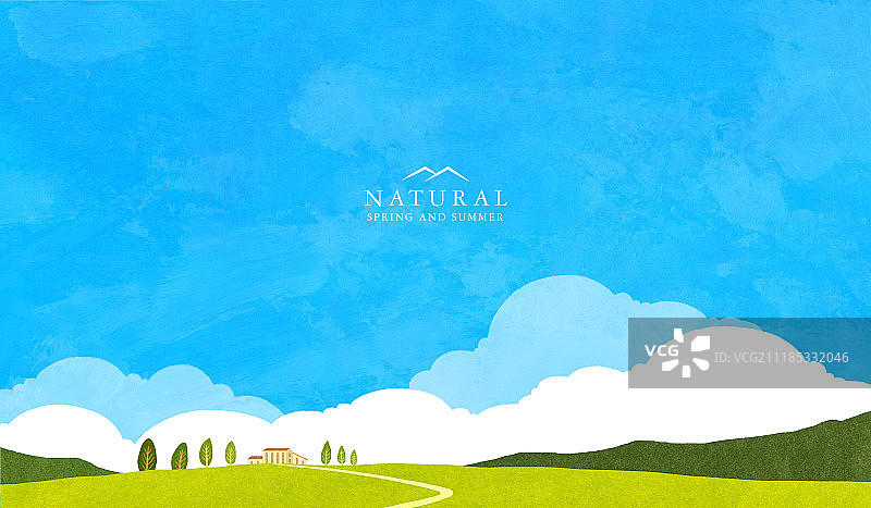 背景、风景、自然、天空插画图片素材